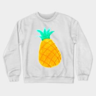 Cute Pineapple Pattern on White Crewneck Sweatshirt